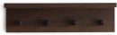Entrance Coat Rack ，Coat Hooks, Wall-Mounted Wooden Hook Rack, Wall-Mounted Shelves are Very Suitable 1pcs(Walnut Color)