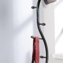 Black and Walnut Standing Coat Rack