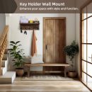 16.5" Coat Rack Wall Mount, Entryway Decor Key Holder Wall Mount, Home Decor Living Room Wall Coat Rack, Perfect Rustic Wooden Rack for Organizing Keys, Coats, Mail, Purse